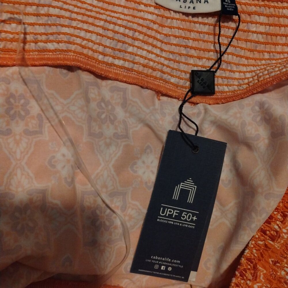 Caban Life Women's Coral Gables Off The Shoulder Dress Sz XS Beachy Boho UPF 50+ - Picture 7 of 8